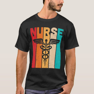 T-shirt Infirmière Design Rétro Couleur jour Infirmières S