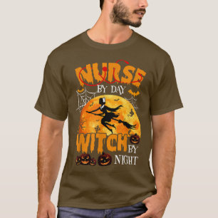 T-shirt Infirmière d'Halloween par sorcière de jour par fe