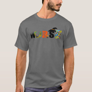 T-shirt Infirmière D'Halloween Pour Femmes Halloween Scrub