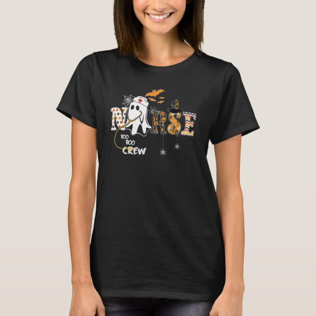 T-shirt Infirmière D'Halloween Pour Femmes Halloween Scrub (Devant)
