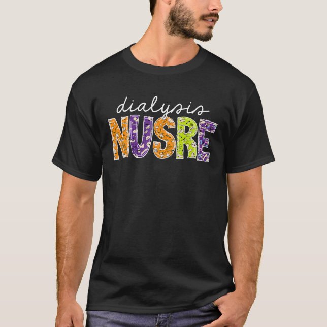 T-shirt Infirmière dialyse Halloween Nephrologie Infirmièr (Devant)