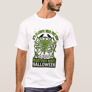 T-shirt Infirmière diplômée Halloween Caducée Toile d'arai