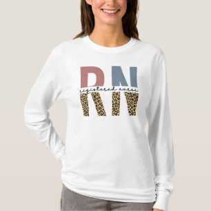 T-shirt Infirmière diplômée RN Impression guépard Remise d