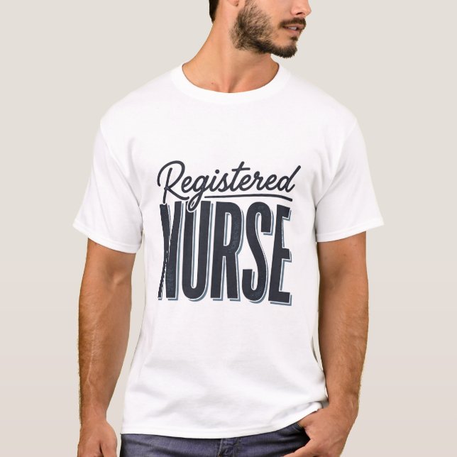 T-shirt Infirmière diplômée Script Typographie Vector Desi (Devant)