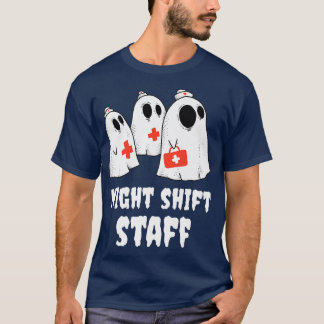 T-shirt Infirmière du personnel de quart de nuit Halloween