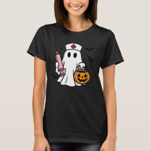 T-shirt Infirmière éffrayante Ghost Halloween Travailleur 