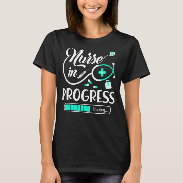 T-shirt Infirmière En Cours Chargement Infirmière Vie Infi (Devant)
