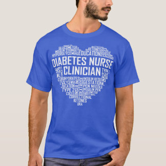 T-shirt Infirmière en diabète Clinicien Coeur