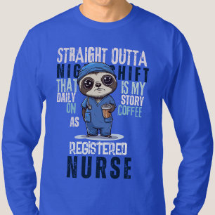 T-shirt Infirmière en équipe de nuit enregistrée jour CNA