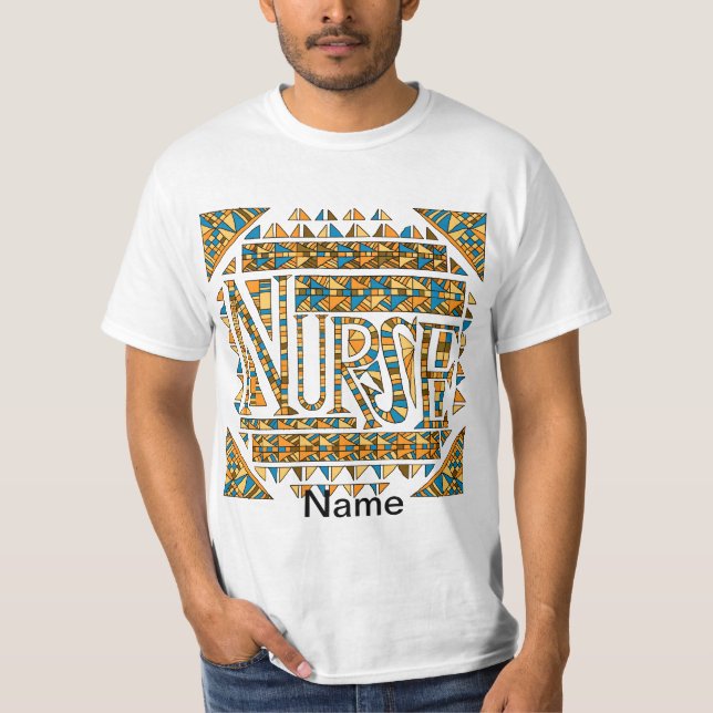 T-shirt Infirmière en or Patchwork (Devant)