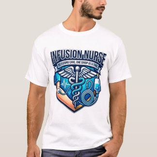 T-shirt Infirmière en perfusion délivrant des soins Boucli