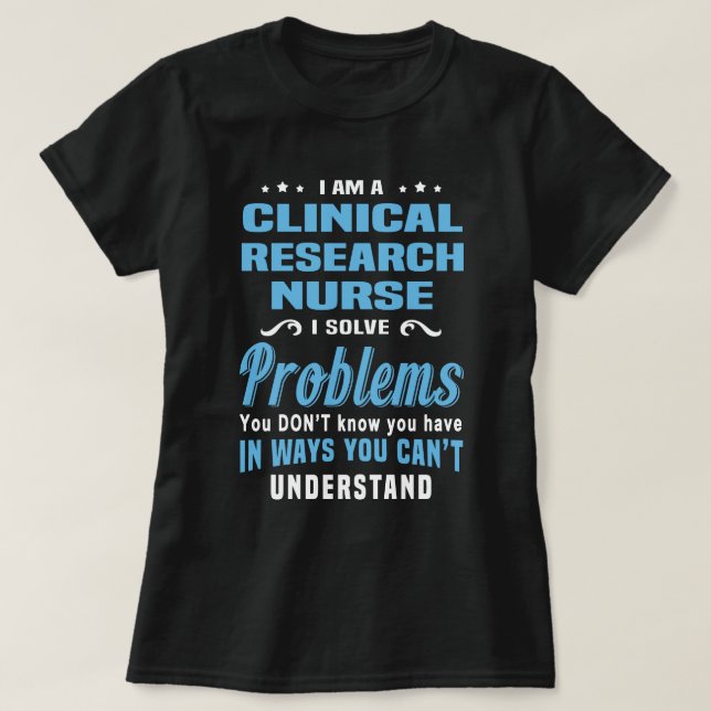 T-shirt Infirmière en recherche clinique (Design devant)