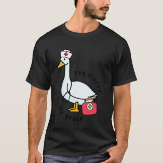 T-shirt Infirmière enregistrée Stéthoscope Fou Canard Soin