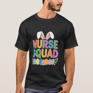 T-shirt Infirmière Escouade Lapin Mignon Oreilles Pâques J