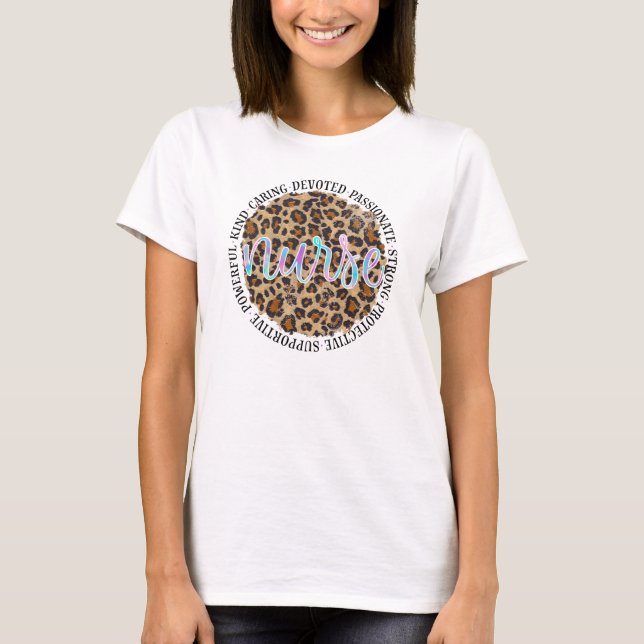 T-shirt "Infirmière" et traits inspirants - Empreinte de l (Devant)