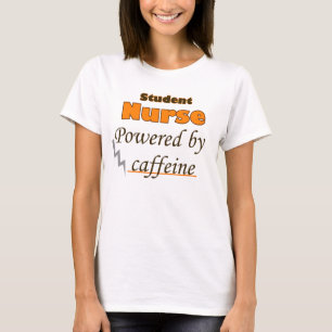 T-shirt Infirmière étudiante alimentée par la caféine