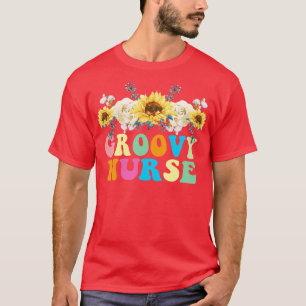 T-shirt Infirmière FLower Infirmière Jour anniversaire Cad