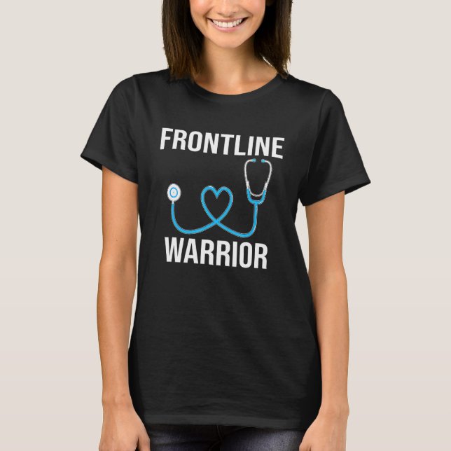 T-shirt Infirmière Frontline Guerrier Fier Cna Soins de sa (Devant)