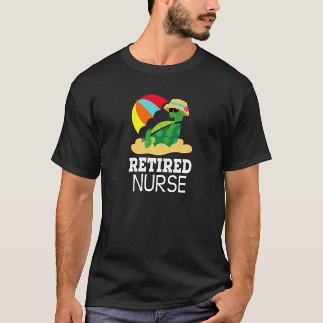 T-shirt Infirmière Funny Turtle Retraite (Devant)