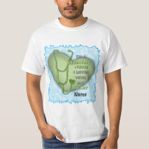 T-shirt Infirmière gériatrique à coeur vert