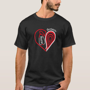 T-shirt Infirmière gériatrique stéthoscope Cœur Saint-Vale