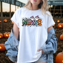 Infirmière Halloween Cartoon Lettres Éffrayantes C