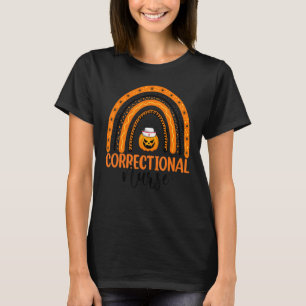 T-shirt Infirmière Halloween Citrouille arc-en-ciel Nur co