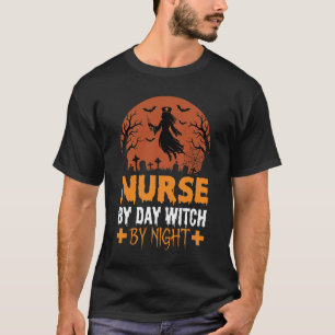 T-shirt Infirmière Halloween de Jour Sorcière de Nuit