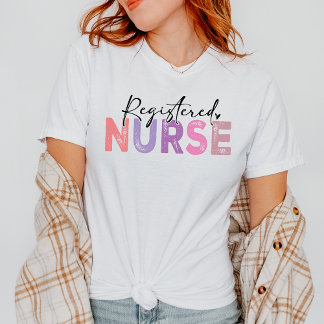 T-shirt Infirmière inscrite Cadeau rose pourpre pour une i