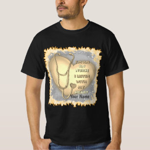 T-shirt Infirmière inscrite de la RN du coeur jaune