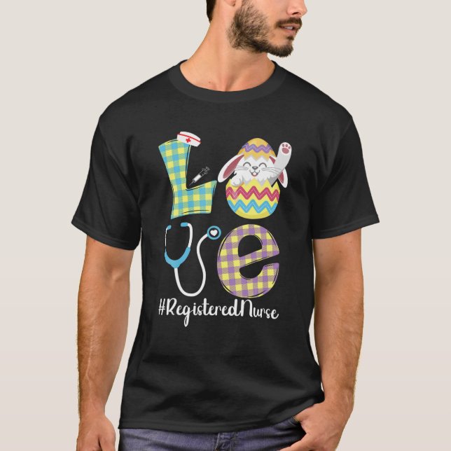 T-shirt Infirmière inscrite de la RN Infirmière Bunny Gnom (Devant)