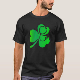 T-shirt Infirmière Jour de la Saint Patrick Shamrock Lucky