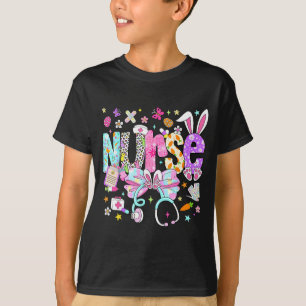 T-shirt Infirmière jour de Pâques mignonne coquette stétho