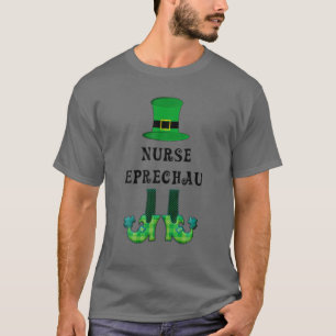 T-shirt Infirmière Leprechaun Famille jumelée St. Patrick'
