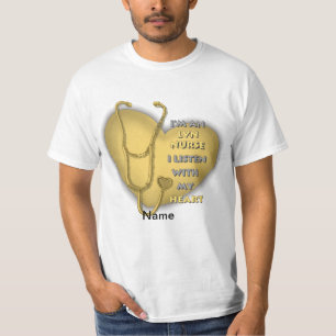 T-shirt Infirmière LVN du coeur jaune