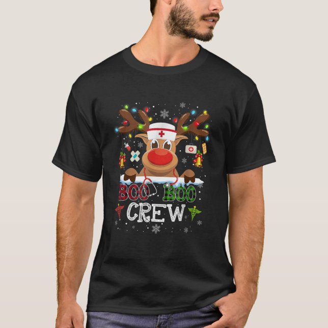 T-shirt Infirmière Médicale Boo Boo Crew Noël drôle (Devant)