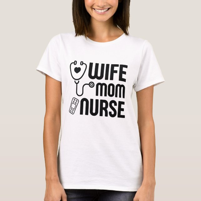 T-shirt Infirmière mère (Devant)