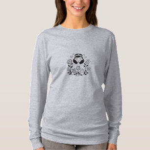 T-shirt Infirmière Minimaliste Et Design Fleur