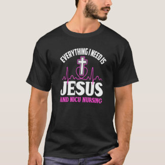 T-shirt Infirmière Nicu chrétienne Jésus Néonatalogie Réan