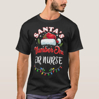 T-shirt infirmière Noël Cadeau Hommes Femmes Santas Numéro