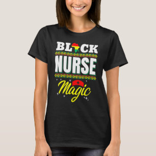 T-shirt Infirmière Noire Afro Magie Mélanine Mois de l'His