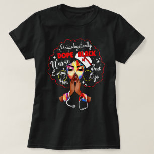 T-shirt Infirmière Noire Dope Non-Apologétique Rn Pratitio
