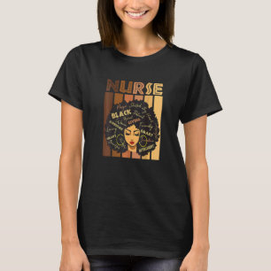 T-shirt Infirmière noire forte amour afro melanine femmes