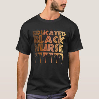 T-shirt Infirmière noire instruite Afro-Américaine fière
