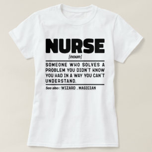 T-shirt Infirmière Noun Définition Professionnelle Employé