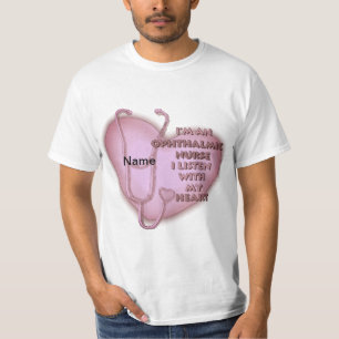 T-shirt Infirmière ophtalmique Red Heart personnalisé infi