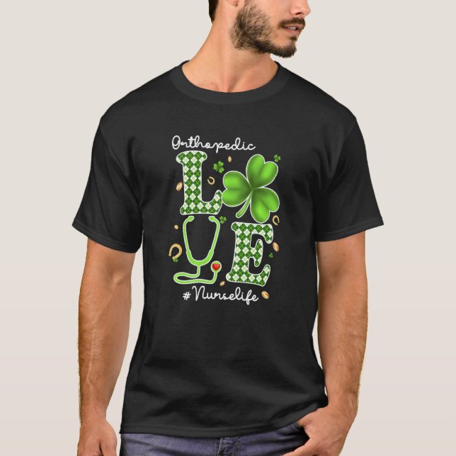 T-shirt Infirmière orthodoxe Jour de la Saint Patrick amou (Devant)