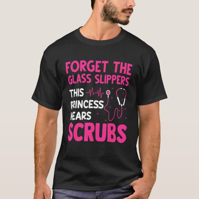 T-shirt Infirmière Oublier Chaussons En Verre Femmes Fille (Devant)