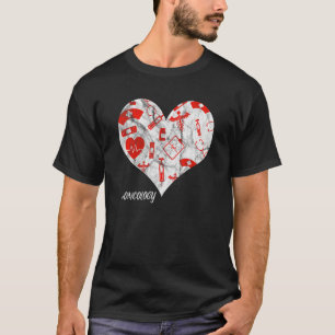 T-shirt Infirmière Outil de sauvetage Coeurs de coeur en s