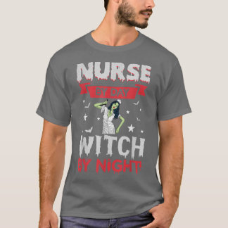 T-shirt Infirmière Par Jour Sorcière Par Nuit Drôle Hallow